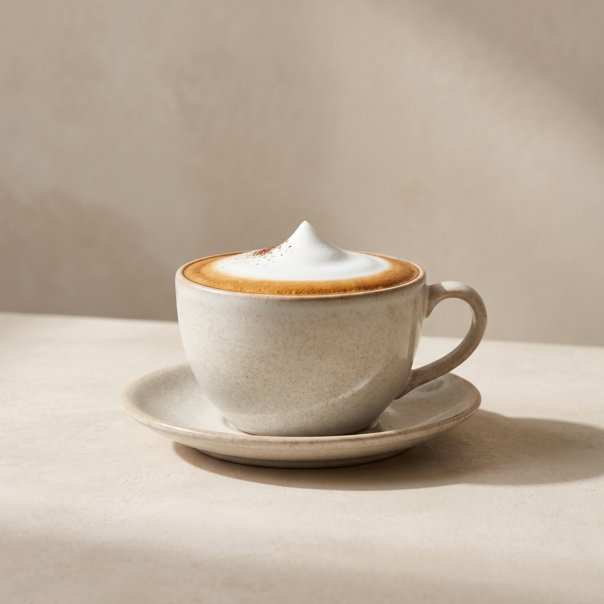 Hot microfoam cappuccino